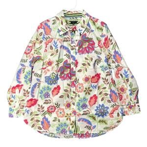 Talbot’s Modern Classic Shirt Darling Floral Sz 1X‎